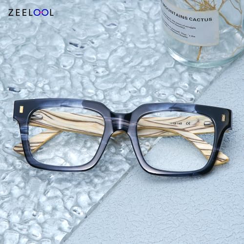 Image of Zeelool Stylish Rectangle Blue Light Blocking Glasses for Men TV Phone Computer Gaming Glasses ZJGX239126-02 Gray