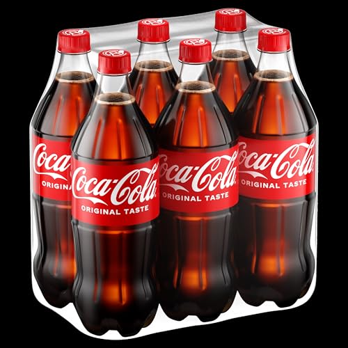 Coca-Cola Original Taste – 6 Bottiglie da 1 L, Tutto il Gusto Originale di Coca-Cola in bottiglia PET 100% Riciclabile, Bevanda Analcolica