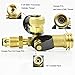 Stanbroil Propane Brass Tee with 4 Port Adapter for Motorhomes Tank RV Camping-Solid Brass