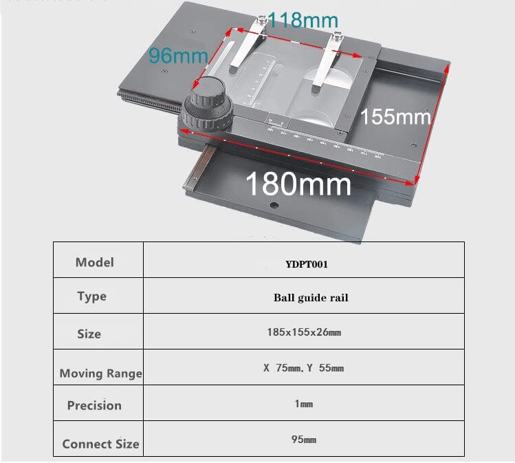 Microscope Microscope XY Mobile Platform Continuous Movement 70x55mm for Stereo Microscope