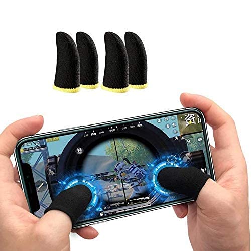 Anti-Slip Thumb Sleeve, Slip-Proof Sweat-Proof Professional Touch Screen Thumbs Finger Sleeve for Pubg Mobile (Finger Sleeve Pair of 2 Multicolor)-image-35