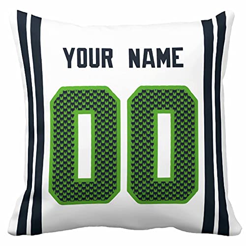 Image of ANTKING Throw Pillow 2 Pack with Custom Name and Number Personalized Gift for Men Women Boys