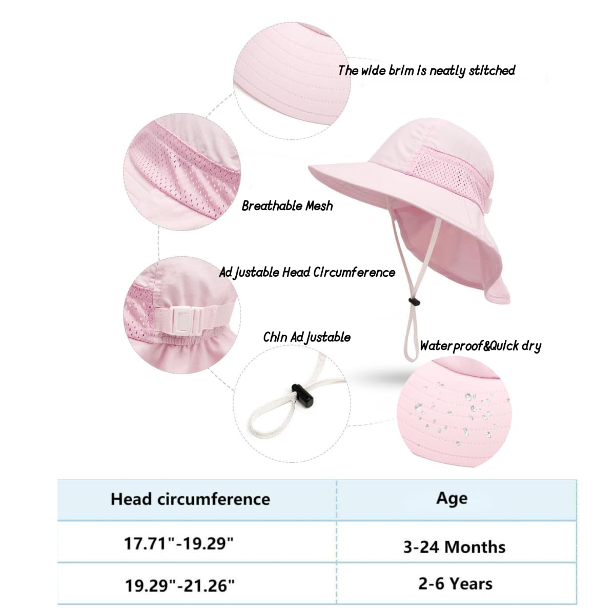 Baby Toddler Girls Boys Sun Hat Sombrero para el Sol para Niñas