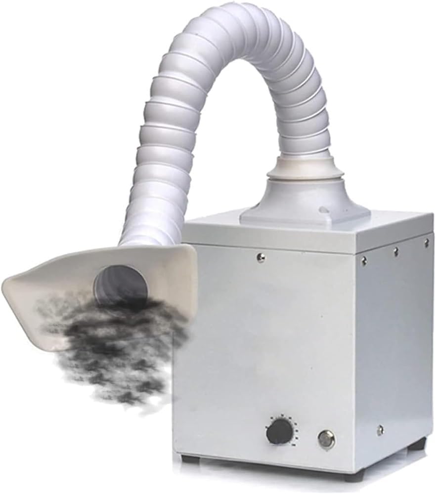 Solder Smoke Absorber Solder Fume Extractor, Desktop Welding Smoke Sucker Remover with 3 Layer Filtration, Industrial Air Extractor for Craft Manufacturing