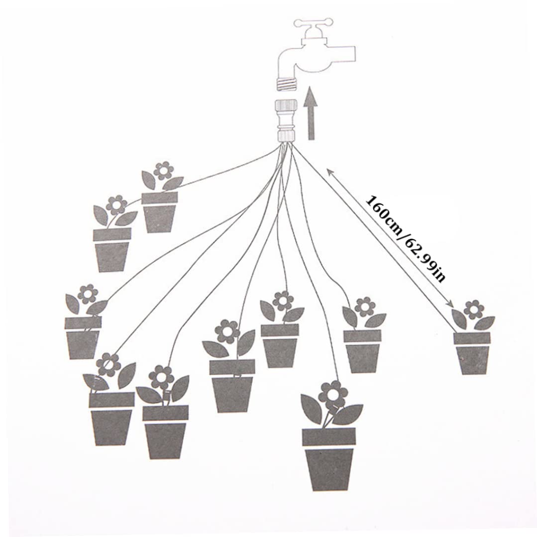 Drip Irrigation Kit Automatic Drip System of 10 Heads Drippers 5.25ft Garden Watering System for Raised Garden Bed Yard Lawn or Indoor