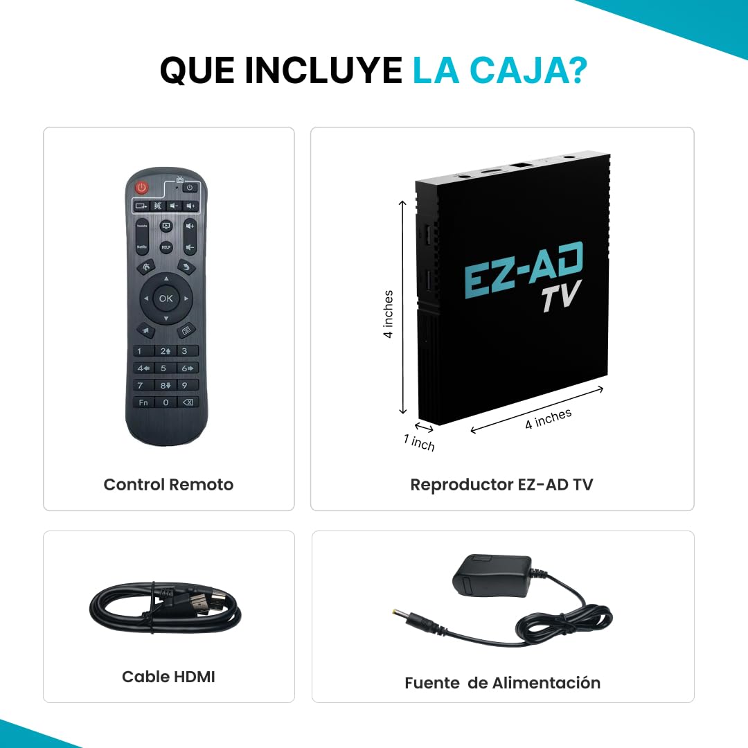 Reproductor de señalización digital para TV, kit de reproductor de señalización digital 4K, publicación automática de contenido, control en la nube, agrega tu presentación de PowerPoint, Plan gratuito