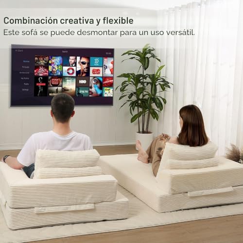 Sillón cama de pana para salón ideal como sofá convertible plegable en dormitorios infantiles 5