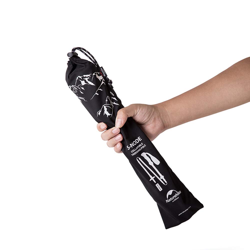 GSP Bastones para Caminar Fibra de Carbono Barras de Alpinismo Plegables para Exteriores, ultraligeras, telescópicas, Cinco Bastones para Caminar Motos de Escalada de montaña,Green
