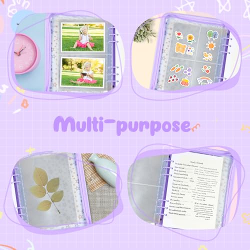 Image of 7 in 1 Sticker Storage Organizer, A5 Reusable Binder with Storage Sleeves, Sticker Book for Collecting Zipper Album Holder with Tools (Stickers Not Included)