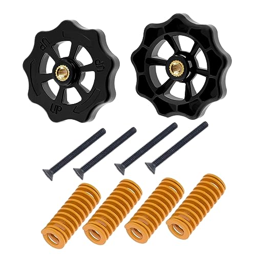 Hohopeti 3d Printer Bed Levelling Kit with Built-in Nut and Strong Springs, Easy to Install, for Hot Bed Calibration on 