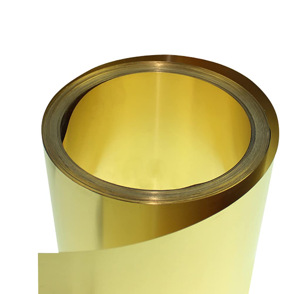 Arkusz mosiężny, H62 Mosiężna blacha cienka folia podkładka do obróbki metalu długa 1000 mm/39,9 cala(1mm*200mm)