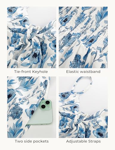 Image of GRACE KARIN Womens Summer Floral Maxi Dresses 2026 Long Flowy Boho Dress Beach Vacation Sundresses Casual Clothes with Pocket