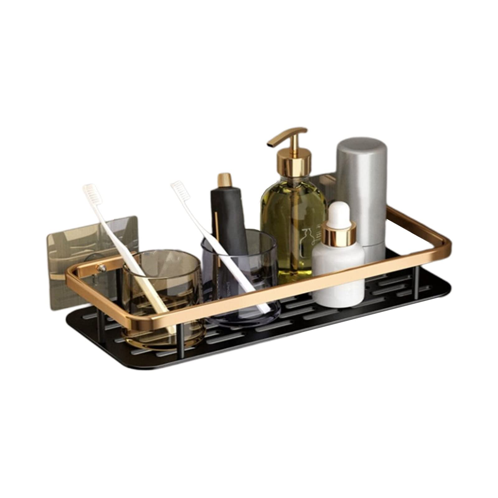 Elnwnnkc Wall Mounted Storage Holder Multipurpose Organization Accessory Supplies for Shampoo Toothpaste Organization Rack Wall Mounted Storage Holder