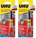 UHU Sekundenkleber extra stark | 10g Kleber Gel für präzises Kleben | Sekundenkleber Gel für...