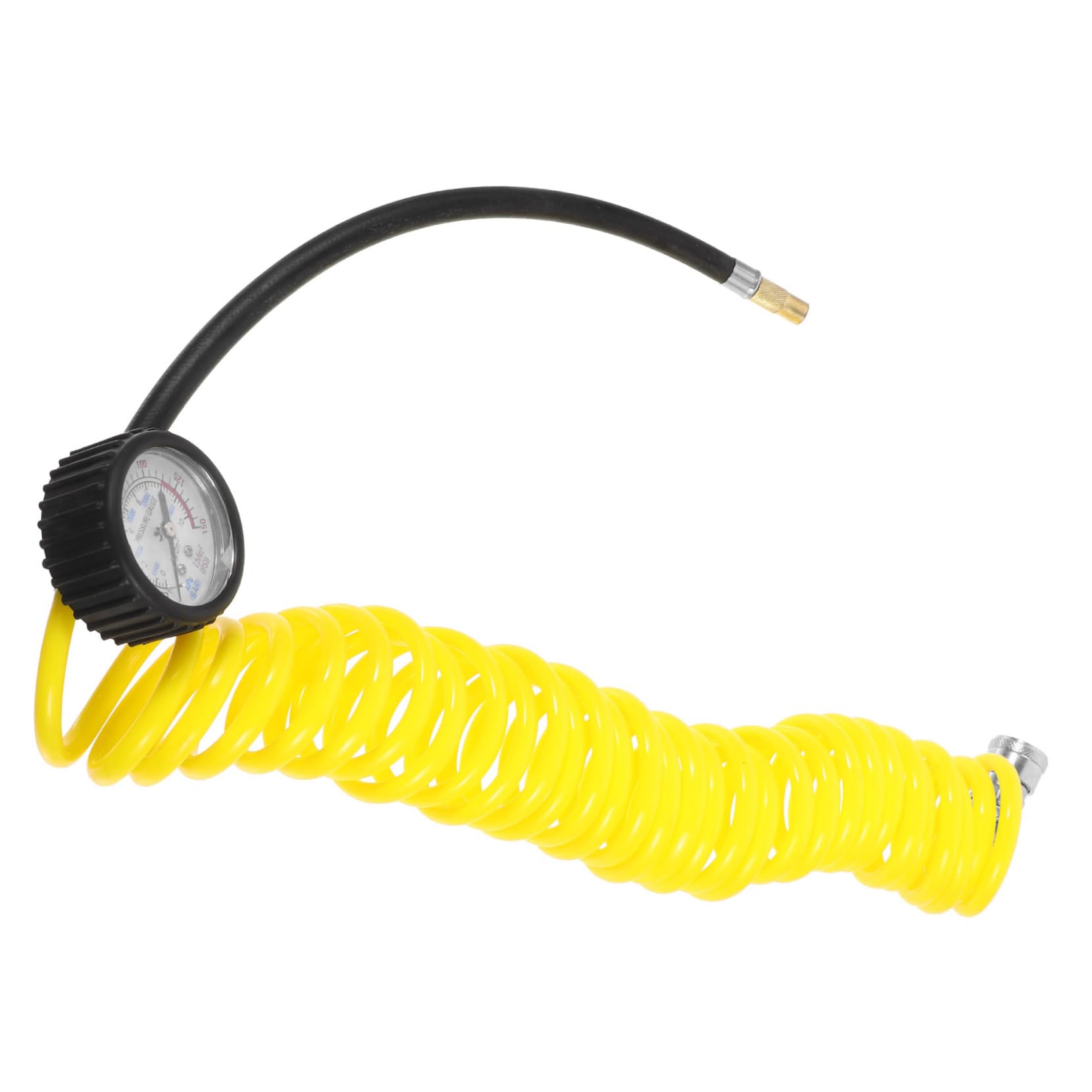 Tuyau d'air spiralé PU anti-fuite 5m avec raccord femelle métallique pour compresseur d'air