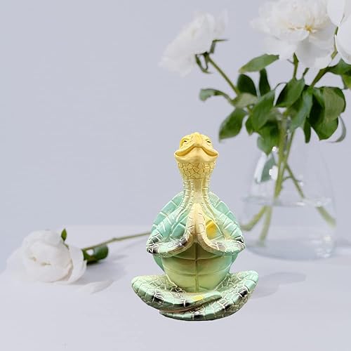 Miniatura 4 de Figuras de tortuga, decoración de yoga, meditación, decoración de tortuga marina, jardín, patio, granja, cocina, estante de cocina, decoración del