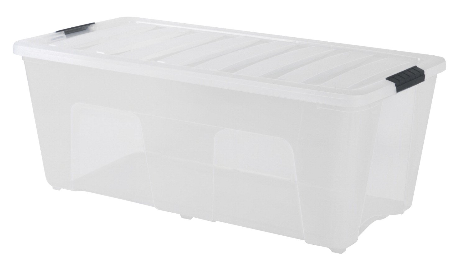 IRIS 53 Quart Stack & Pull Box, Clear