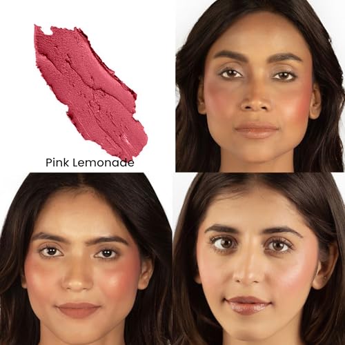 Image of Marbled Blush | Cream to Powder Blush Plus Highlighter | Pink Lemonade | Bright Pink For A Youthful Flush | Long Lasting | All Skin Types