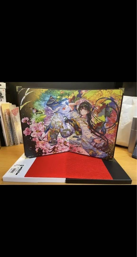 Amazon | 絵師100人展 はねこと 卓上屏風 四季万華鏡図 | 万華鏡