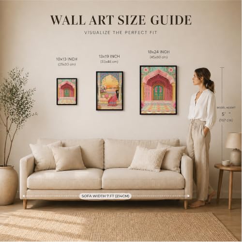 Image of Suneree Traditional Indian Wall Art - Set of 2 (ART 12, 10x13 INCHES)