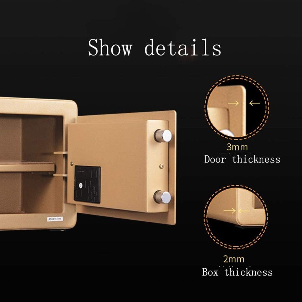 Digital Security Safe Box, Cabinets Wall Safe Lock Box Cash Strongbox with Number Keys Emergency Lock(D)