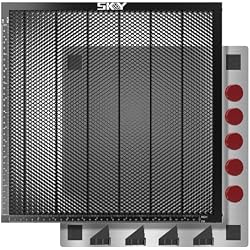 Update Heat-Resistant Coating Honeycomb Laser Bed, 400x400mm Honeycomb Working Durable Steel Honeycomb Panel Table for Most Laser Engraver, Desktop-Protecting, 15.7