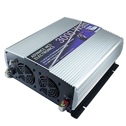 12 Volt to 110 Volt DC to AC Power Inverter with USB Charger (3000 Watt Continuous, 6000 w Peak)