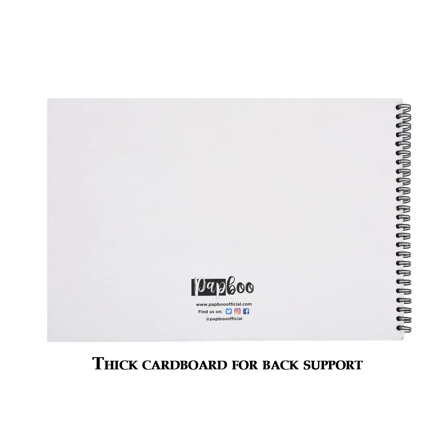 Papboo Quaderno da disegno per artisti, formato A4, con supporto posteriore, 140 g/m², 50 pagine (copertina opaca)