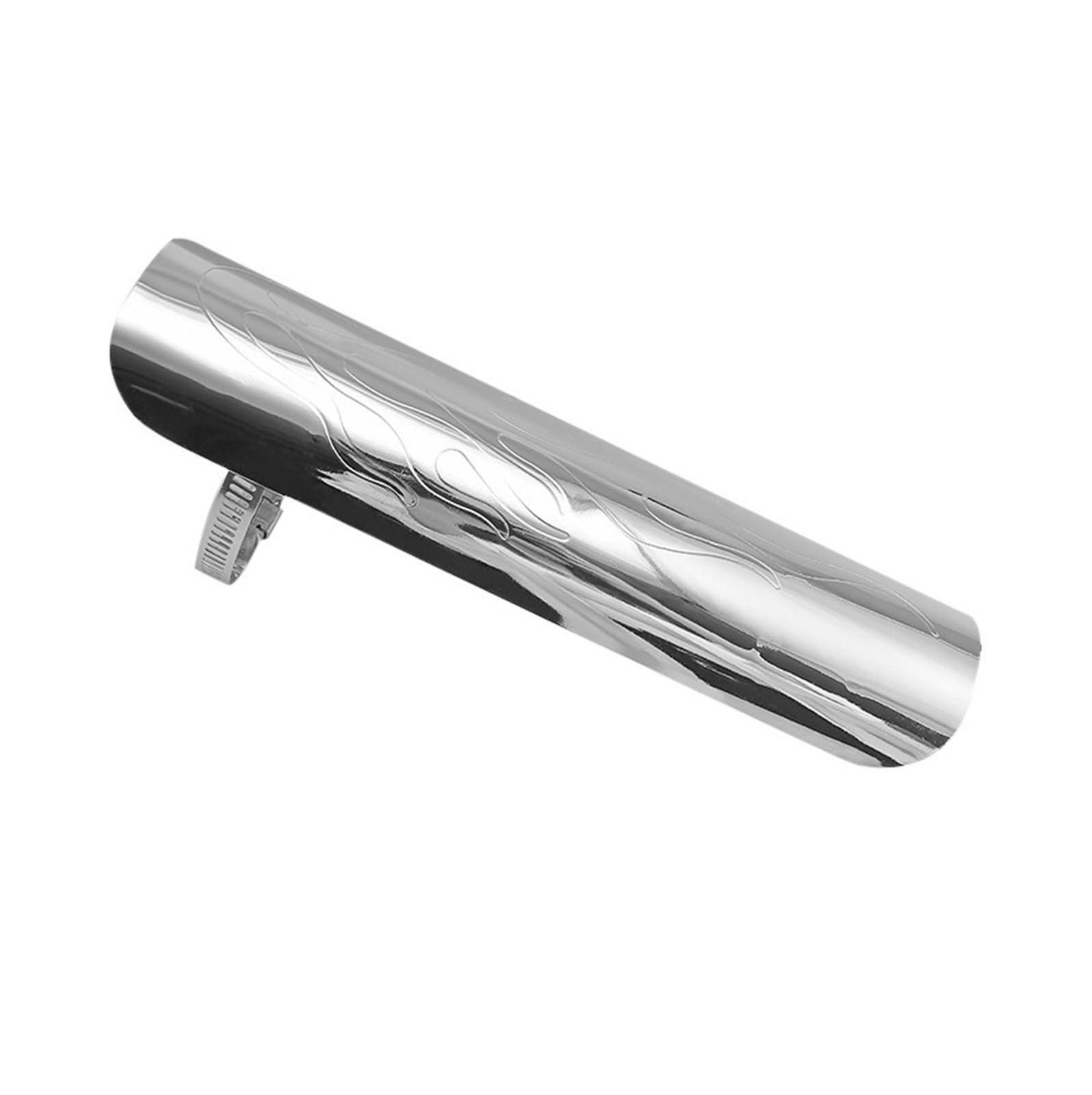 Pdanbd Slivery Exhaust Heat Shield Motorcycle Accessories Universal Modified Exhaust Pipe Insulation Cover Anti Scald Motorbike Heat Anti-Scalding Protective