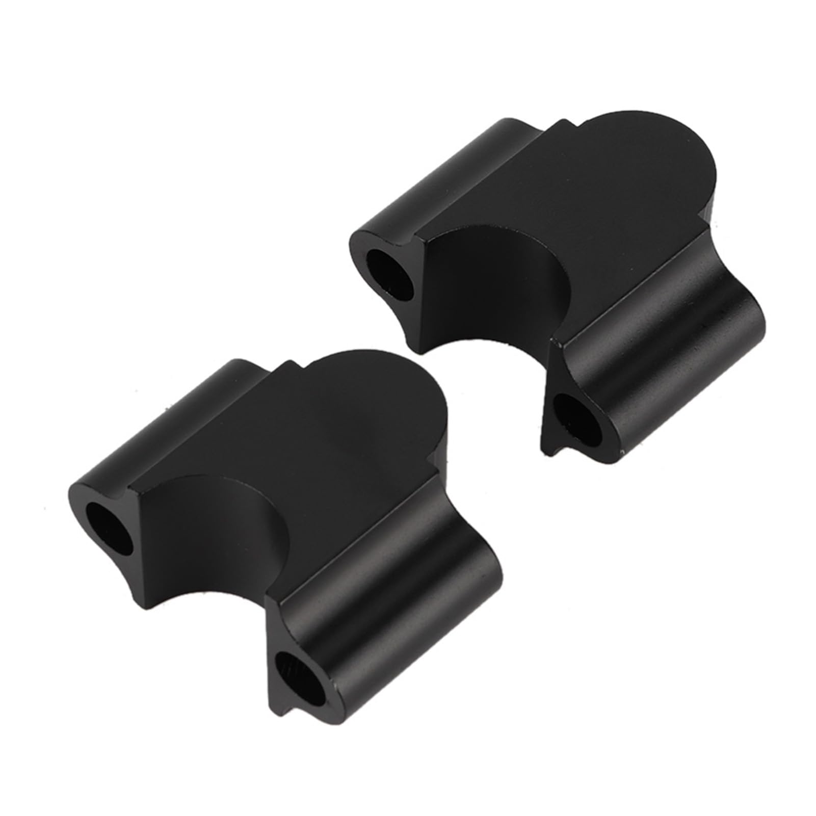 Riser Manubrio Moto, Coppia Rialzo Alluminio 30mm Nero, Universale per Manubrio 22mm, Morsetto per Moto ATV Dirt Bike