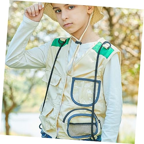 Toyvian 4 Conjuntos chapéu ao ar livre roupa chapéus infantis regata tops chapéu de ferramenta explo