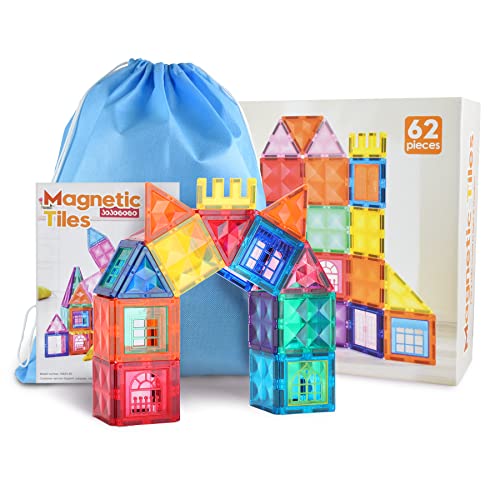 Jojogogo Magnetic Tiles Toys For Kids, 3D Magnet Building Blocks Construction Playboard For Toddler Children, Educational Stem Learning Preschool Toy For Boys And Girls (2 Cars) #TOP6