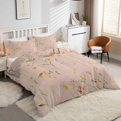 Housse de couette 160x200 microfibre douce fraîcheur petits motifs - 2