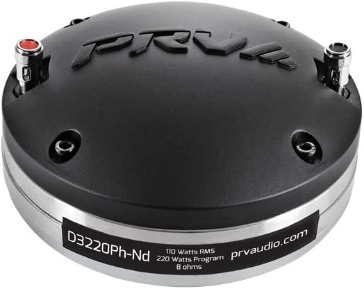 PRV AUDIOD3220Ph-Nd 2" Exit Phenolic Neodymium Compression Driver 8 Ohms, 110 Watts Rms Power, 220 Program Power Compression Driver
