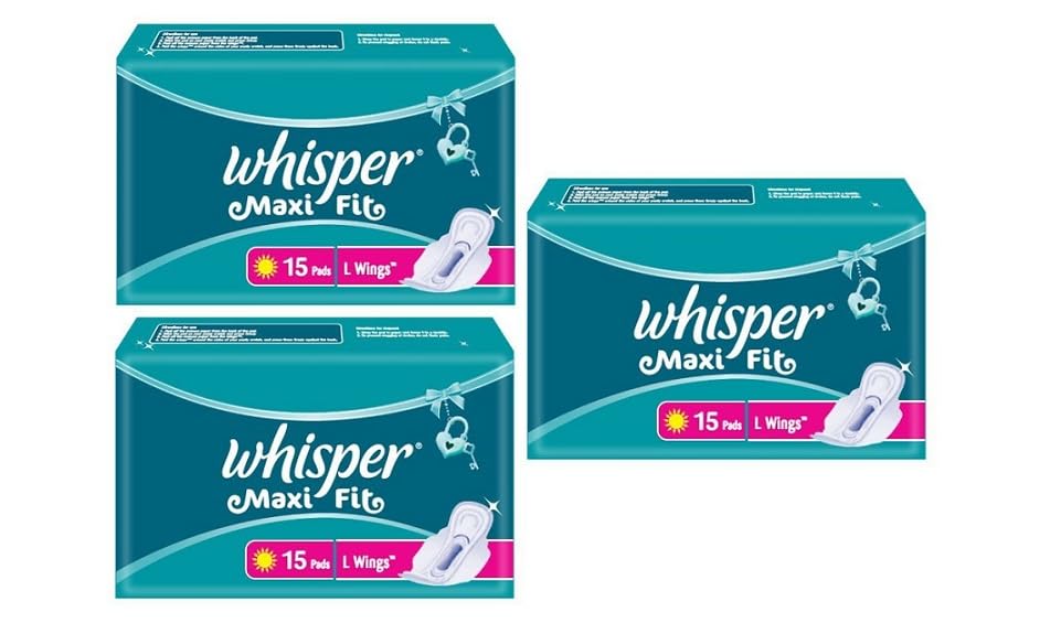 Whisper Maxi Fit L Wings, 15x3 Sanitary Napkins Pads (B0DBDZPKBJ) Amazon Price History, Amazon Price Tracker