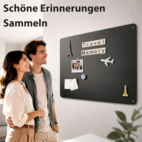 LYZZXI Magnettafel Schwarz 30x70 cm: Urlaubsmagnete Display Board mit Starker Magnetkraft für Fotos & Souvenirs - Matt Magnetwand für Wohnzimmer, Büro | Ideal für Reiseliebhaber