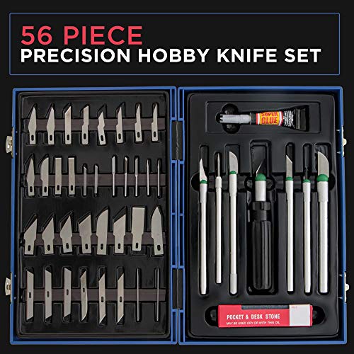image for TCP Global® Deluxe Cutting Knife SET with Case Similar to Exacto - 56