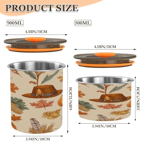 Lata de Café Hermética de Acero Inoxidable 500ml miniatura 2