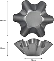 Vista 2 de Paquete de 6 moldes para ensalada de taco, antiadherente, fabricante de conchas de tortilla de acero extragrueso, máquina de ensalada de tacos