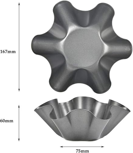 Miniatura 2 de Paquete de 6 moldes para ensalada de taco, antiadherente, fabricante de conchas de tortilla de acero extragrueso, máquina de ensalada de tacos de