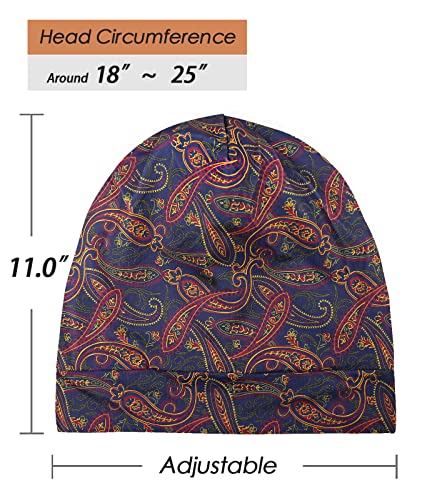 Image of Satin Lined Sleep Slouchy Cap Curly Girl Slap Headwear Gifts For Frizzy Hair Women