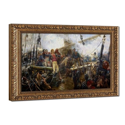 Impression sur toile La mort de Churruca de Dumont 61x91cm pour décoration murale