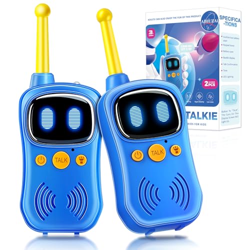 Astronaut Walkie Talkies, 3000 FT Talk Range, Robots Toys for Kids 2Pack, Space Toys Birthday Gifts for 3 4 5 6 7 8 9 10 Year Old, Voice Interactive Gift for Boys & Girls,Top With Handheld Flashlight.