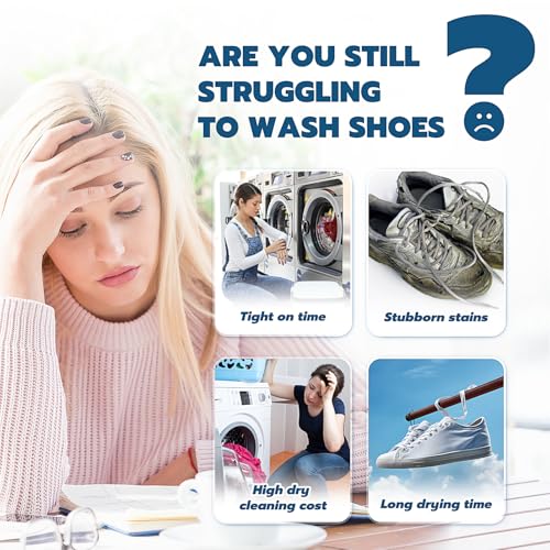 Gihen Shoe Cleaner Kits (9.17 oz), Water-Free Foam Shoe Cleaner with Shoe Brush and Shoe Cloth, Sneaker Care - image 5