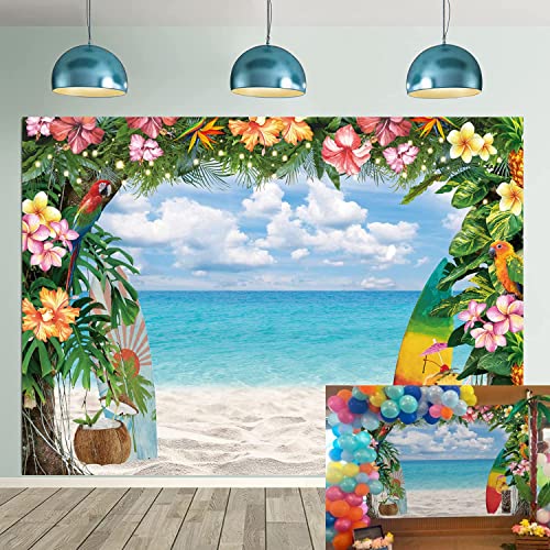 Feuilles de palmier toile de fond hawaïenne pour cacher un mur de fête
