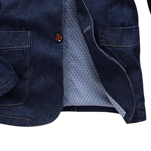 Chaqueta de mezclilla para hombre Maiyifu-GJ azul talla L miniatura 5