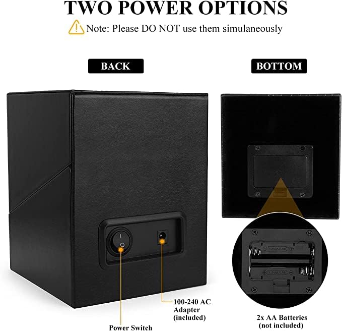 Olvy Caja giratoria para relojes automáticos, motor extremadamente silencioso