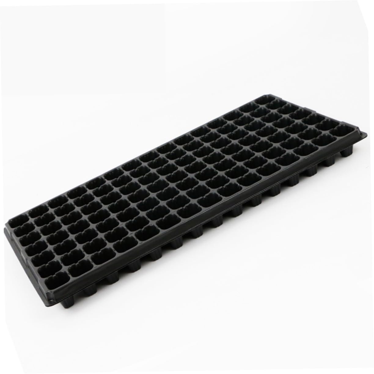 Vassoio per Semina 105 Fori in PVC Nero, Set 10 Pezzi | Giardinaggio Domestico e Balcone, Favorisce la Crescita, Facile Rimozione, Peso 100g