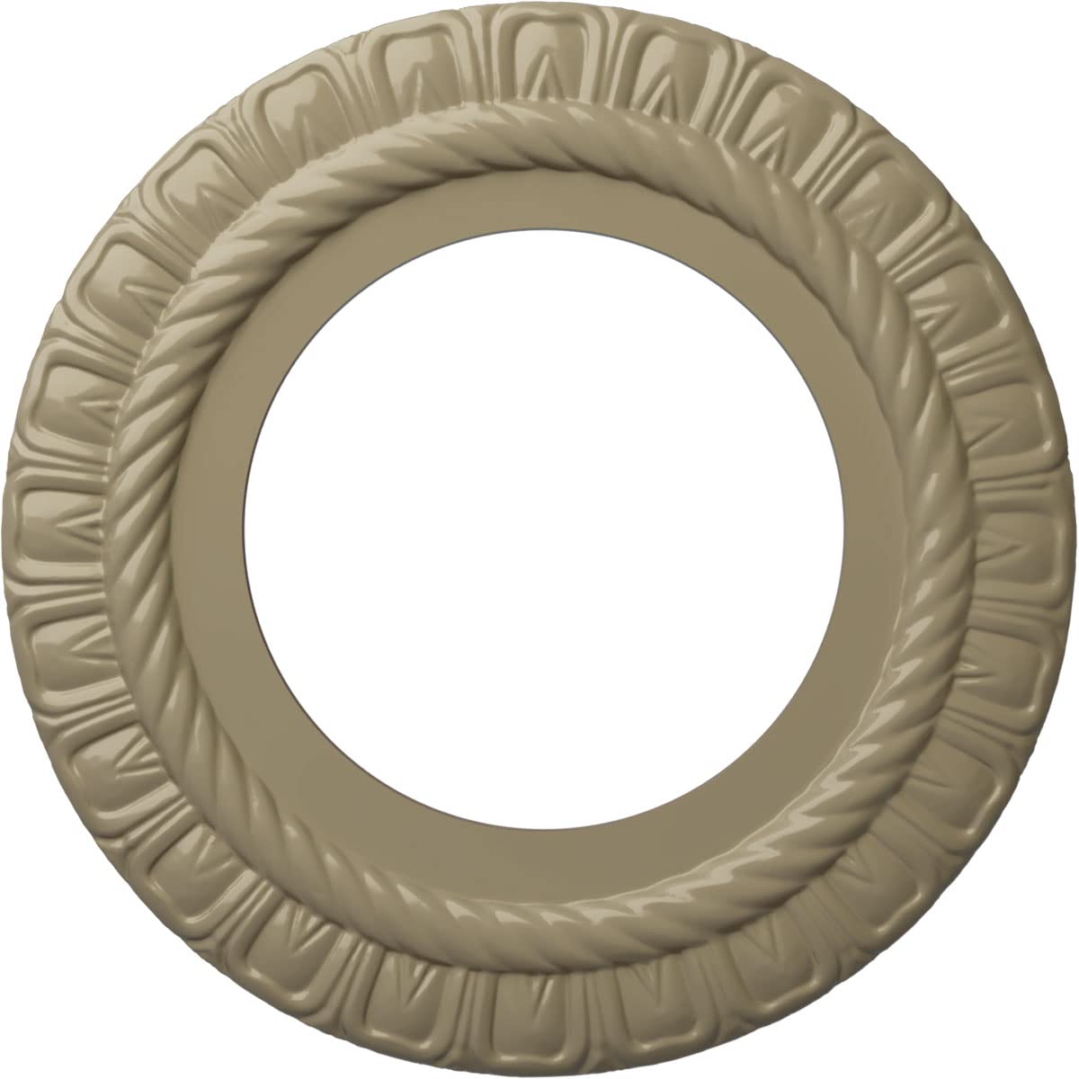 Ekena Millwork CM10CLGDF 10-5/8" x 5-3/4" x 1/2" Claremont Ceiling Medallion, Gobi Desert