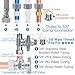 YUHX Brass Angle Stop Add-A-Tee Valve for TOTO Washlet Bidet and Handheld Sprayer, 3/8 Inch Compression Shut Off 3 Way Diverter Connector, 3/8 x3/8